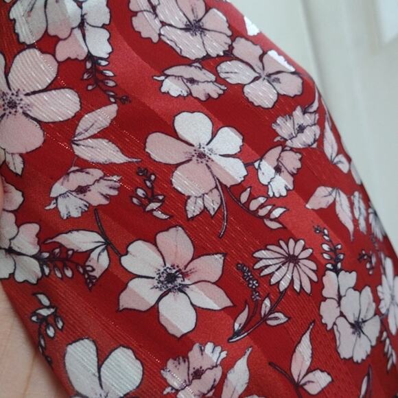 Sam Edelman Flutter Sleeve Amber Floral Asymmetrical Hem Dress Size 6 Party Boho - Picture 7 of 16